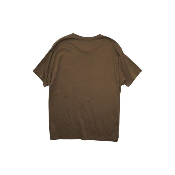 Men’s Brown Graphic T-Shirt – Evil Scarecrow Halloween Horror Theme – Size XL - Picture 2 of 4